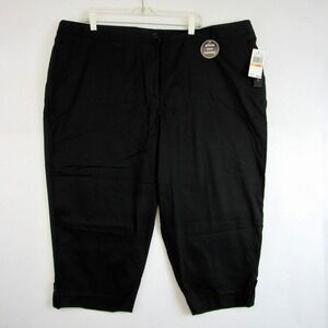 NEW Counterparts Capris Black Tummy Control Women's Size 24W